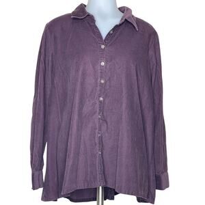 J.Jill Wine Color Button Up Top Size M Petite